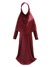 Girls Maroon Colour Straight Fully Stitched Burkha