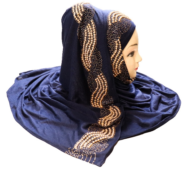 Justkartit DarkBlue Color Soft Hosiery Cotton Hijab Dupatta