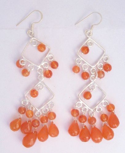 Carnelian Silver Earring