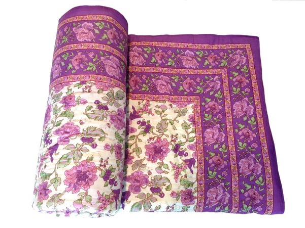Exclusive Designer Printed pure cotton filled Double Bed Quilts