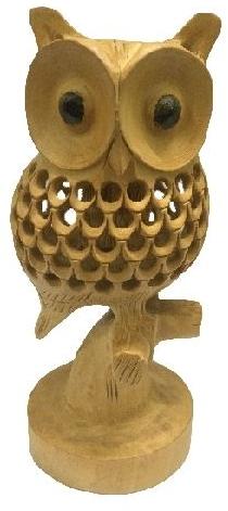 Exclusive Wooden Handicraft Handmade Thai Undercut Design Owl Best for Home Decor Gift