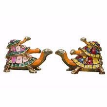 Handicraft zinc alloy turtle with diamond