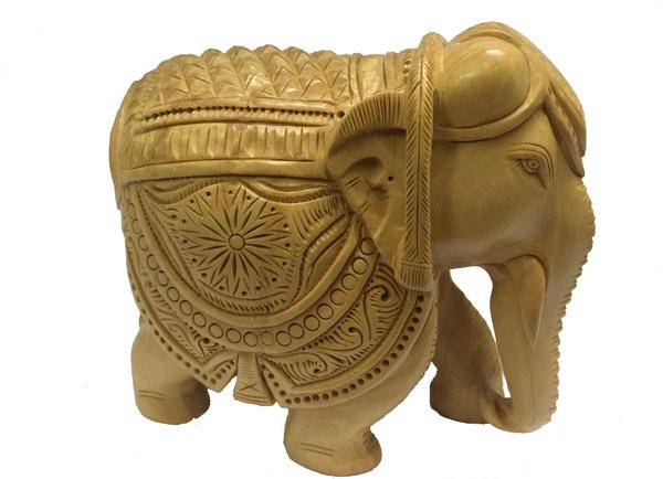 Indian hand made wooden carving elephant