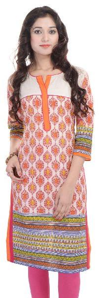 Vihaan Impex Ladies Printed Casual wear Multi color Kurti kurta dress For women
