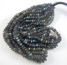 Natural Labradorite Plain Smooth Roundel Calibrated Loose Beads