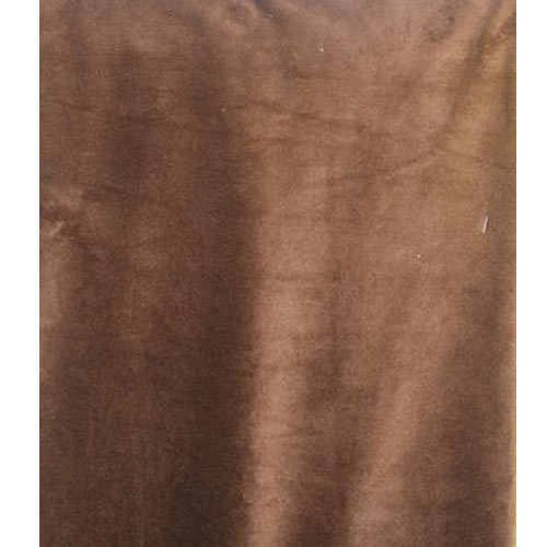 Dark Brown Velboa Fur Fabric, for Making Garments Soft Toys, Pattern : Plain