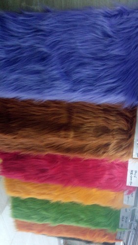 Multicolor Long Pile Fur Fabric