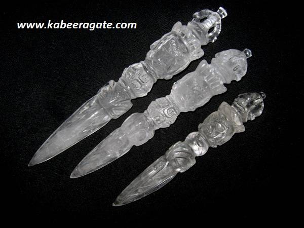 CRYSTAL QUARTZ PHURBA