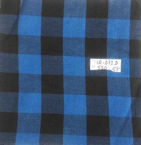 Black and blue check flannel fabric, Width : 57/58″