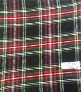 Cotton Check flannel fabric, Width : 57/58″