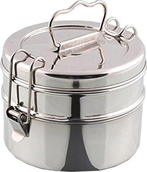 stainless steel tiffin TWO tier box