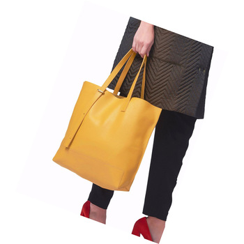Leather shopping handbags