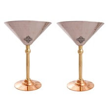 Copper steel bar glasses set, Color : Silver brown