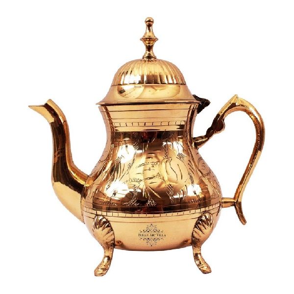 Brass Designer Mughlai Style Tea Pot 650 ML