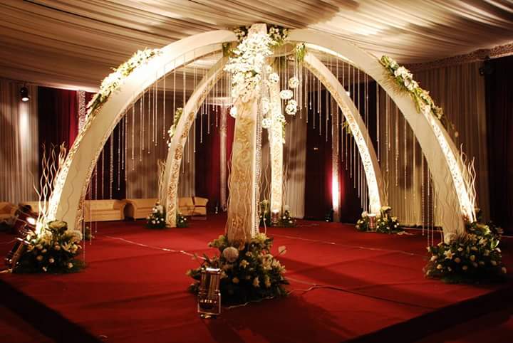 Umbrella Style Fiber Mandap for Wedding Decor