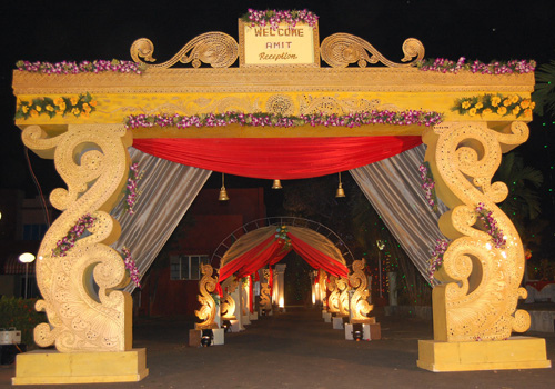 Wedding Decorative Fiber Gate, Size : H 12ft X L15ft