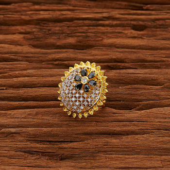 Beautifully New Designed Gold Plated CZ Classic Finger Ring
