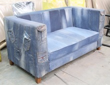 LAE Recycled Denim Jeans Sofa, Size : Standard Sized