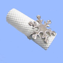 Brass Snowflake Napkin Ring Nickel Plated, Feature : Eco-Friendly