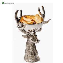 Bright Collection Metal Deer Head Bowl