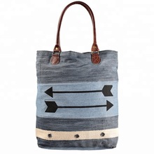 SHRUTI IMPEX FABRIC + LEATHER Denim Shopping Tote Bags, Size : Medium(30-50cm)