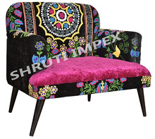 Square Embroidery Vintage Arm sofa chair, Style : Home Decor