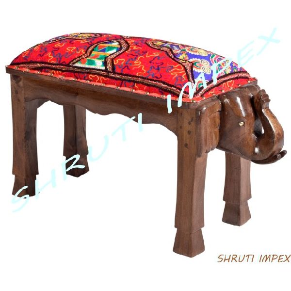 Handmade Elephant Wooden Stool, Size : 81*29*50 cm