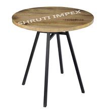 Shruti Impex Wood Industrial Furniture Coffee Table, Size : L90xW90H75 cm, L90xW90xH75 Cm