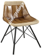 Iron Pure Leather Dining Chair