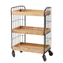 Metal Kitchen Bar Serving Cart