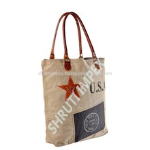 Shruti Impex Canvas Print Tote Bag, Closure Type : Zipper