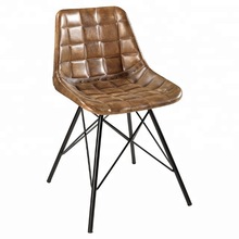 Metal Rustic Leather upholstery Chair