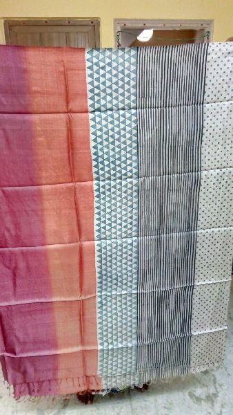 Traditional Pure Tussar Silk Dupatta, Technics : Handloom