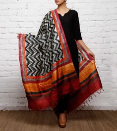 Tussar Silk Printed Dupatta, Feature : Impeccable Finish, Shrink Resistance