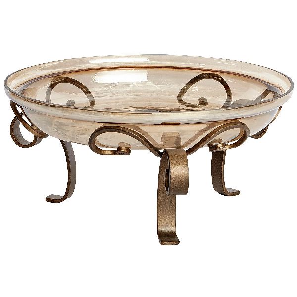 Glass & Metal Serving Bowl, Feature : Attractive Design