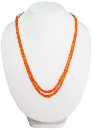 Mandarin Garnet (Fanta Garnet) Faceted Roundel Beads necklace