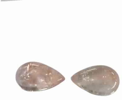 Natural Morganite Gemstone Pear Shape Cabs Pair Loose Stone LGS65