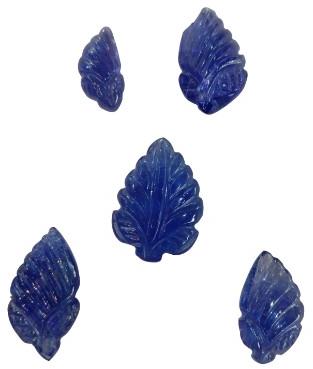 Natural Tanzanite Gemstone Fancy Shape Hand Carved Carving Leaves Stones LGS82