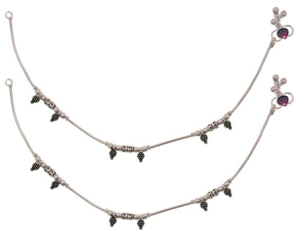 Silver Anklets For Womens (SJWA29)