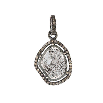 Diamond Slice Silver Pendant Jewelry