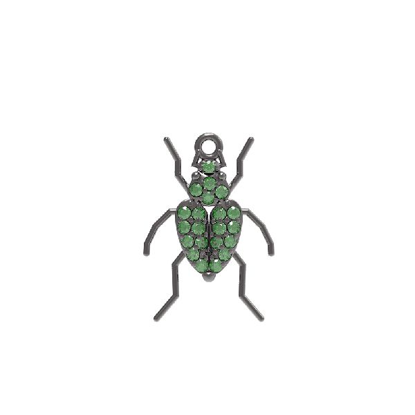 Silver Chrome Diopside Bee Finding Jewelry