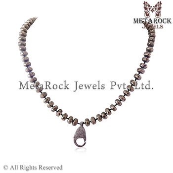 Silver Designer Gemstone Necklace