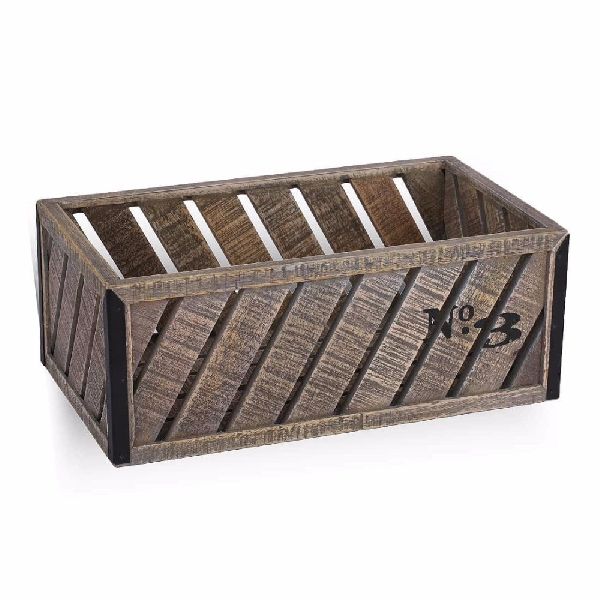 Antique Wooden Storage Crate, for Food, Shape : Rectangle