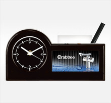 desk clock with pen stand
