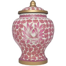 Cloisonne Pink Cremation Urn