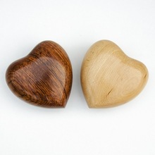 Heart Shape Wood Urn