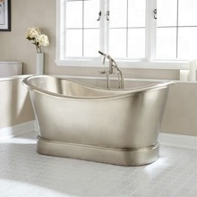 NICKEL-PLATED COPPER DOUBLE-SLIPPER TUB