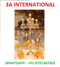 5 ARM CRYSTAL GOLD CANDELABRA CENTERPIECE, for Weddings