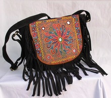 Bohemian style Pure Suede Leather Banjara Fringe Leather Shoulder messenger sling bags