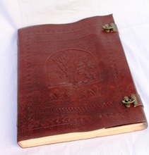 Cherry Color Handmade Leather Notebook and Diary